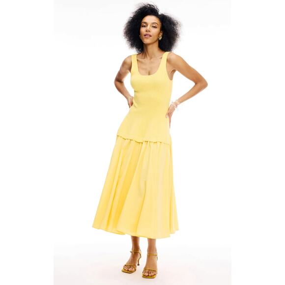 SIMKHAI Dresses & Skirts - SIMKHAI Silas Knit Yellow Midi  Dress